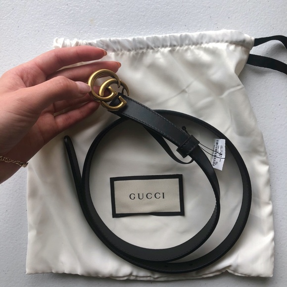 Gucci Leather Belt with Mini Double G Buckle main image 4